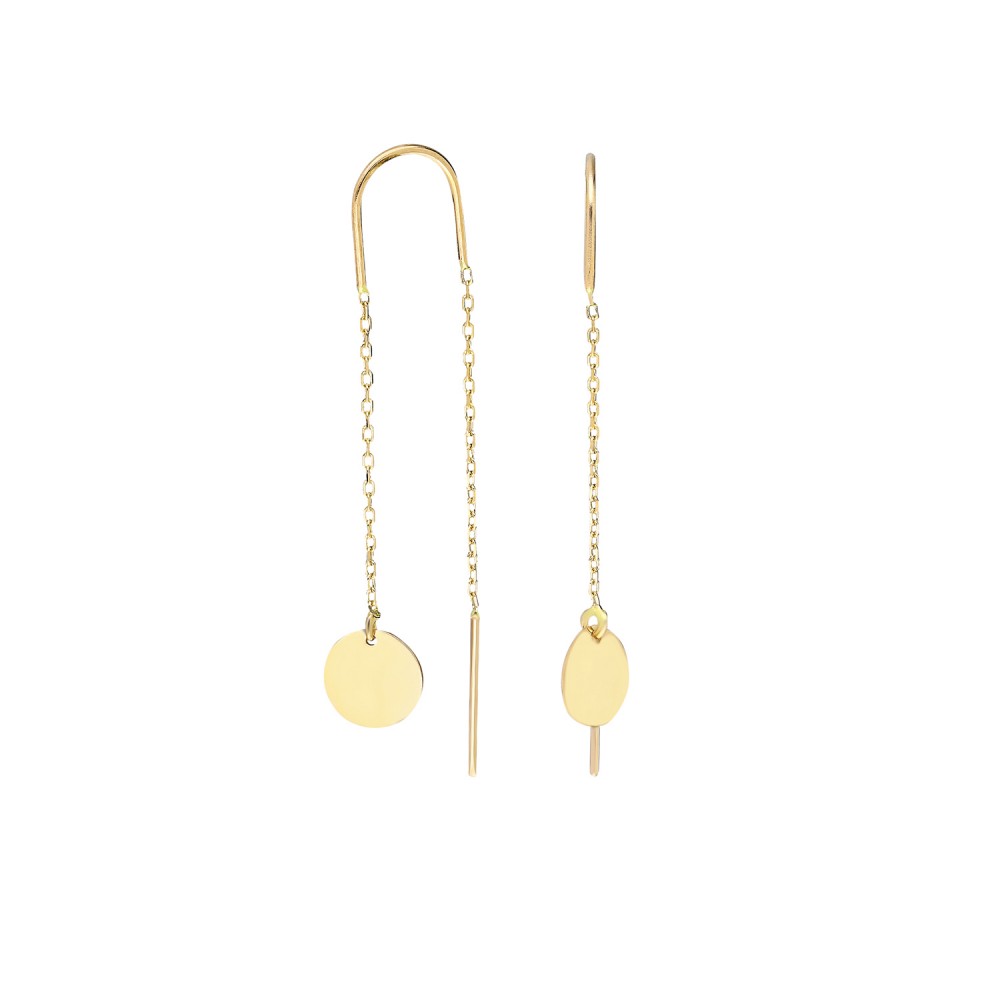 Glorria 14k Solid Gold Circle Earrings