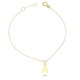 Glorria 14k Solid Gold Letter A Bracelet