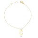 Glorria 14k Solid Gold Letter Ç Bracelet