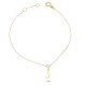 Glorria 14k Solid Gold Letter J Bracelet