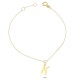 Glorria 14k Solid Gold Letter K Bracelet