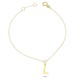 Glorria 14k Solid Gold Letter L Bracelet