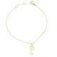 Glorria 14k Solid Gold Letter P Bracelet