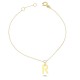 Glorria 14k Solid Gold Letter R Bracelet