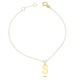 Glorria 14k Solid Gold Letter S Bracelet