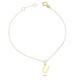 Glorria 14k Solid Gold Letter U Bracelet