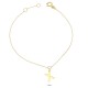 Glorria 14k Solid Gold Letter X Bracelet