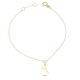 Glorria 14k Solid Gold Letter Y Bracelet