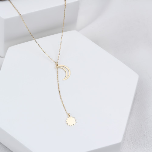 Glorria 14k Solid Gold Mihrimah Necklace Glorria 14k Solid Gold Mihrimah Necklace