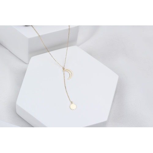 Glorria 14k Solid Gold Mihrimah Necklace Glorria 14k Solid Gold Mihrimah Necklace