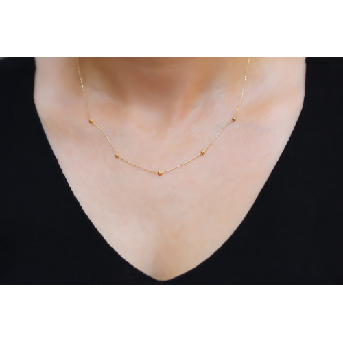 Glorria 14k Solid Gold Dorica Necklace Glorria 14k Solid Gold Dorica Necklace