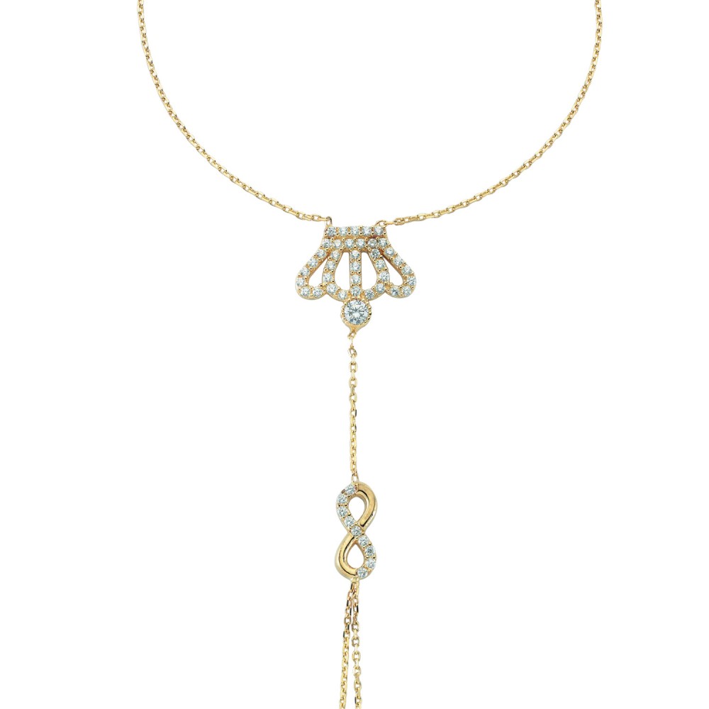 Glorria 14k Solid Gold Crown Shahmeran Bracelet
