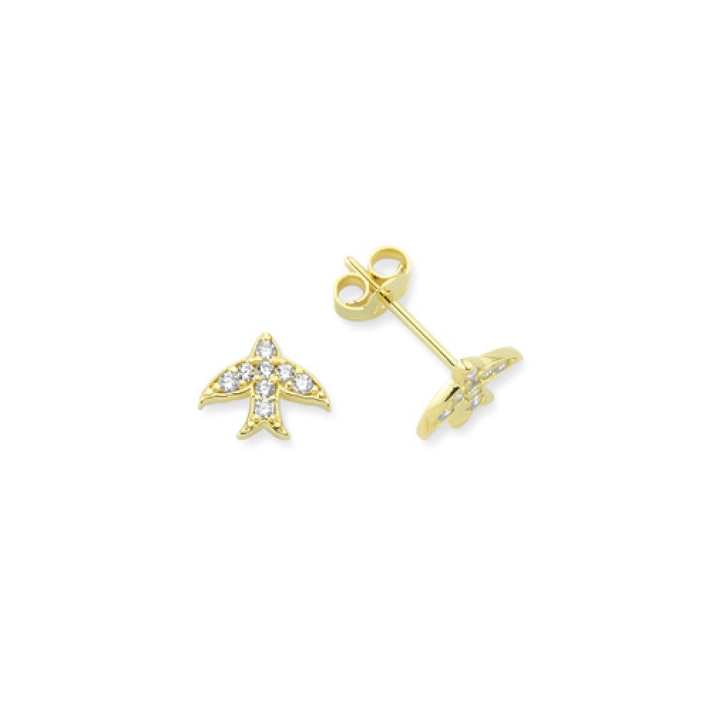 Glorria 14k Solid Gold Phoenix Earring