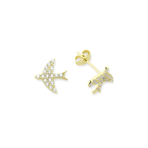 Glorria 14k Solid Gold Phoenix Earring Glorria 14k Solid Gold Phoenix Earring