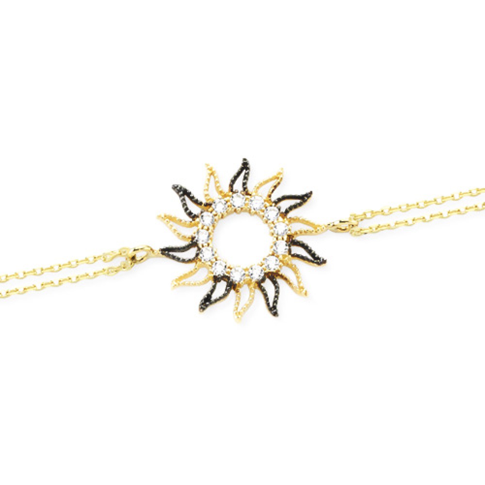 Glorria 14k Solid Gold Sun Bracelet