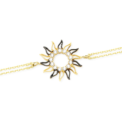 Glorria 14k Solid Gold Sun Bracelet Glorria 14k Solid Gold Sun Bracelet