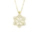 Glorria 14k Solid Gold Snowflake Necklace