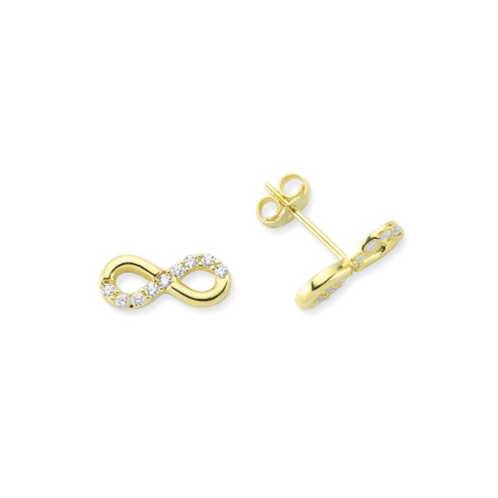 Glorria 14k Solid Gold Infinity Earring