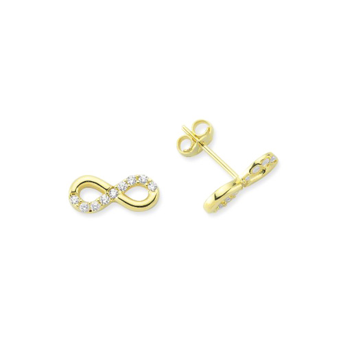 Glorria 14k Solid Gold Infinity Earring Glorria 14k Solid Gold Infinity Earring