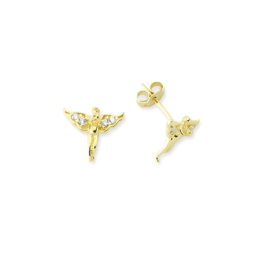 Glorria 14k Solid Gold Angel Earring