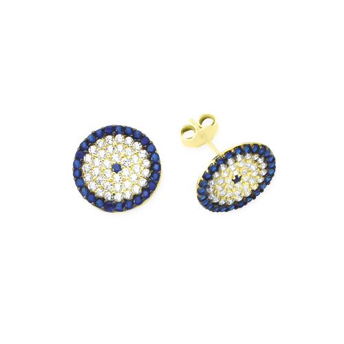 Glorria 14k Solid Gold Evil Eye Earring Glorria 14k Solid Gold Evil Eye Earring