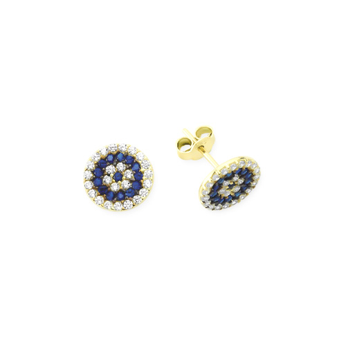 Glorria 14k Solid Gold Evil Eye Earring Glorria 14k Solid Gold Evil Eye Earring