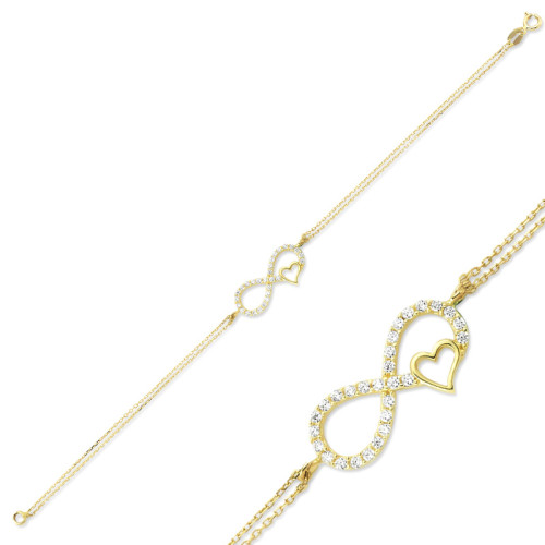 Glorria 14k Solid Gold Infinity Bracelet Glorria 14k Solid Gold Infinity Bracelet