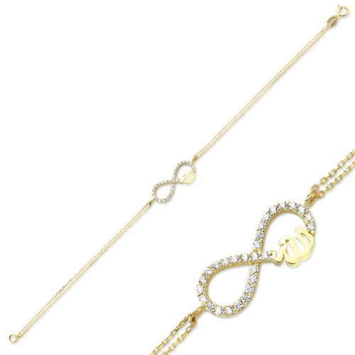 Glorria 14k Solid Gold Infinity Bracelet Glorria 14k Solid Gold Infinity Bracelet