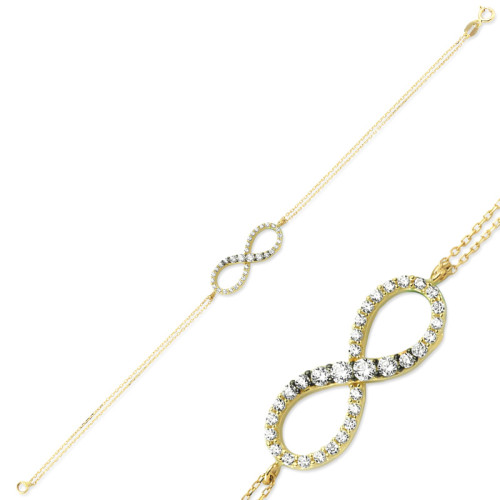 Glorria 14k Solid Gold Infinity Bracelet Glorria 14k Solid Gold Infinity Bracelet