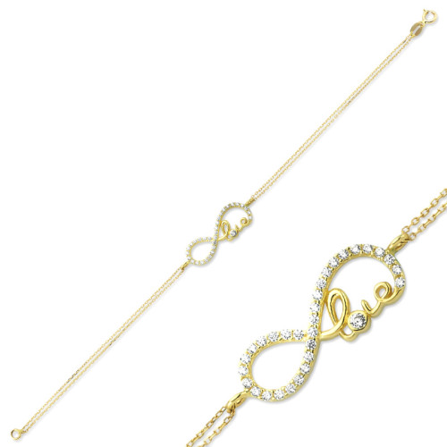 Glorria 14k Solid Gold Infinity Bracelet Glorria 14k Solid Gold Infinity Bracelet