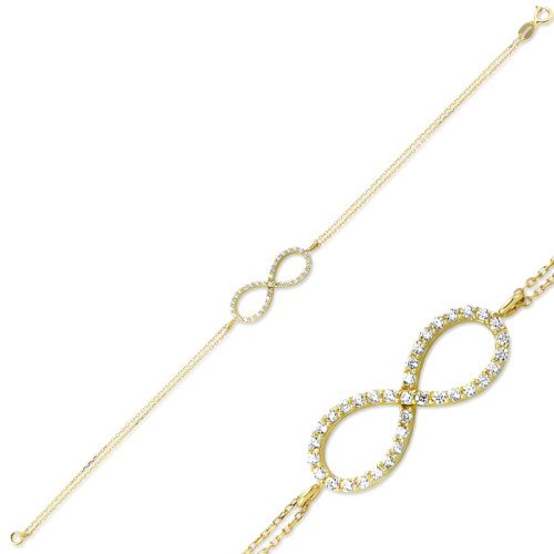 Glorria 14k Solid Gold Infinity Bracelet Glorria 14k Solid Gold Infinity Bracelet