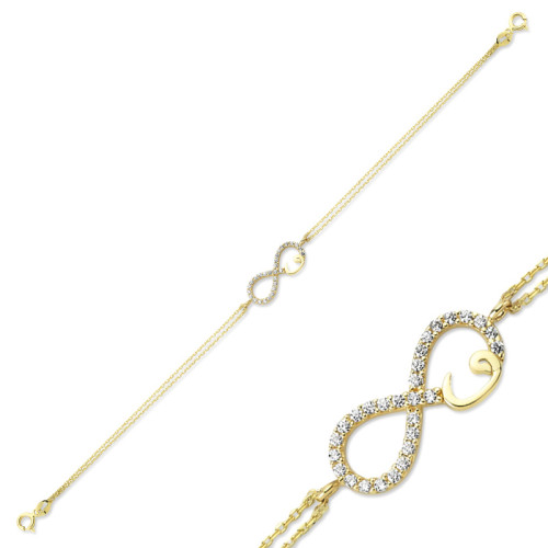 Glorria 14k Solid Gold Infinity Bracelet Glorria 14k Solid Gold Infinity Bracelet