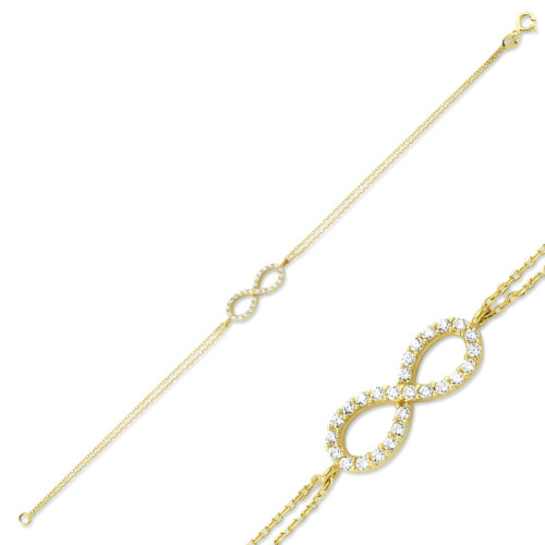 Glorria 14k Solid Gold Infinity Bracelet Glorria 14k Solid Gold Infinity Bracelet