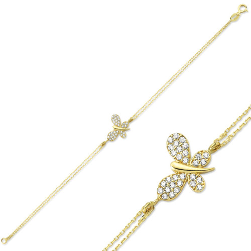 Glorria 14k Solid Gold Dragonfly Bracelet Glorria 14k Solid Gold Dragonfly Bracelet