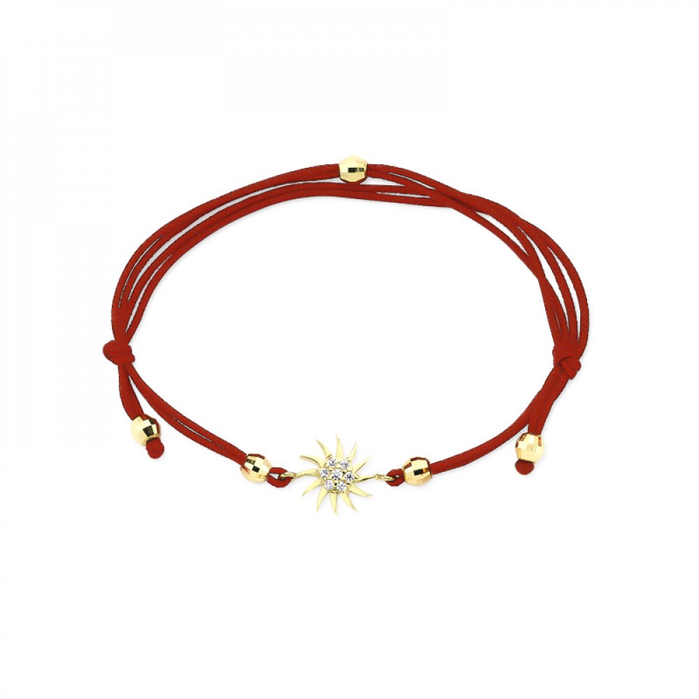 Glorria 14k Solid Gold Sun Bracelet