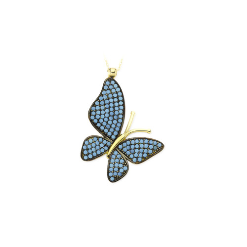 Glorria 14k Solid Gold Butterfly Necklace Glorria 14k Solid Gold Butterfly Necklace