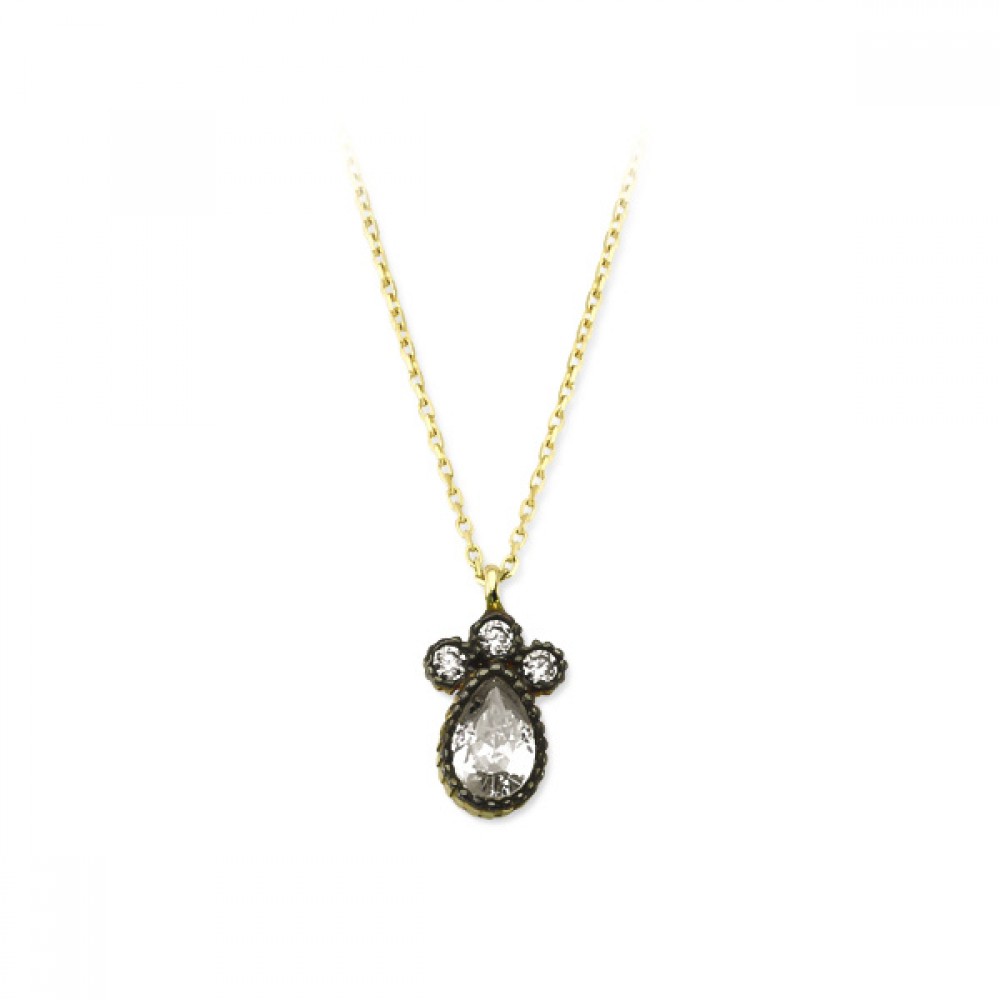 Glorria 14k Solid Gold Drop Necklace