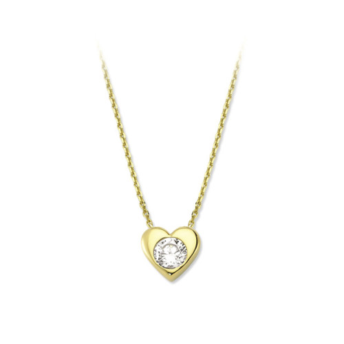 Glorria 14k Solid Gold Heart Necklace Glorria 14k Solid Gold Heart Necklace