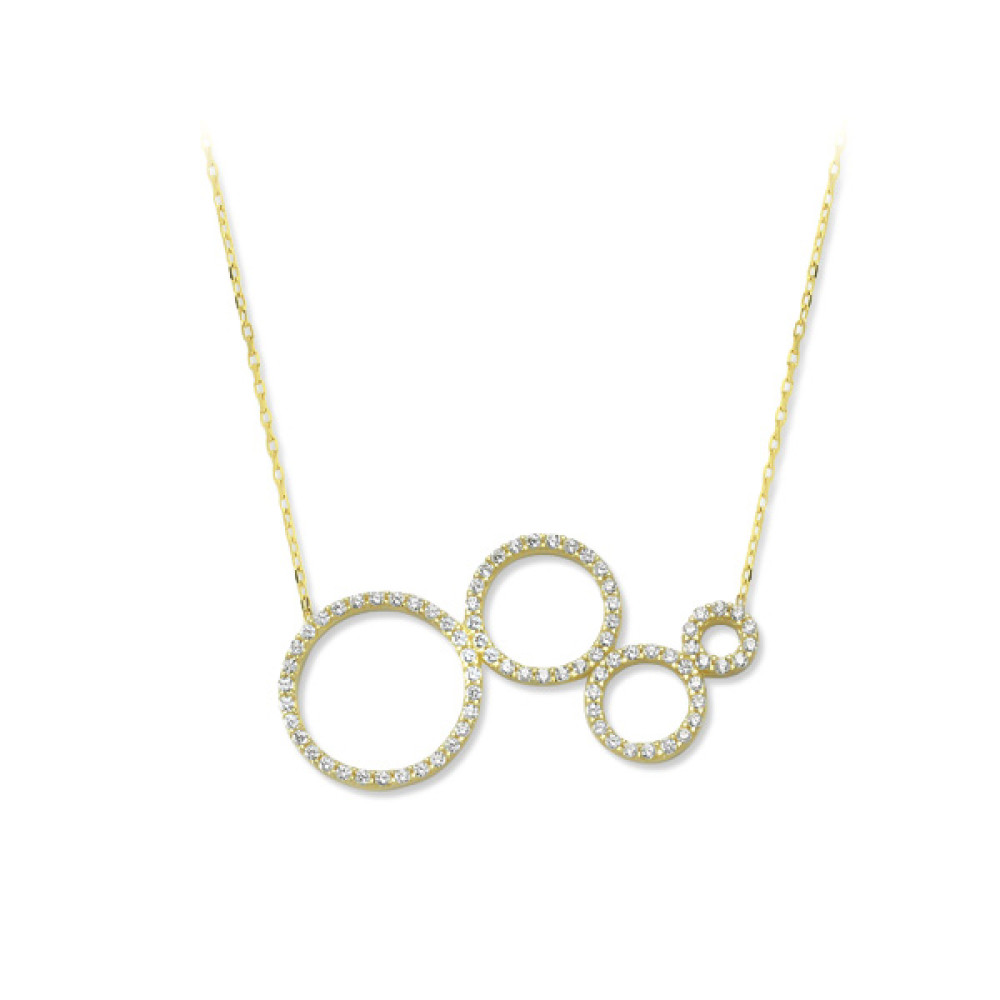 Glorria 14k Solid Gold Bubble Necklace Glorria 14k Solid Gold Bubble Necklace