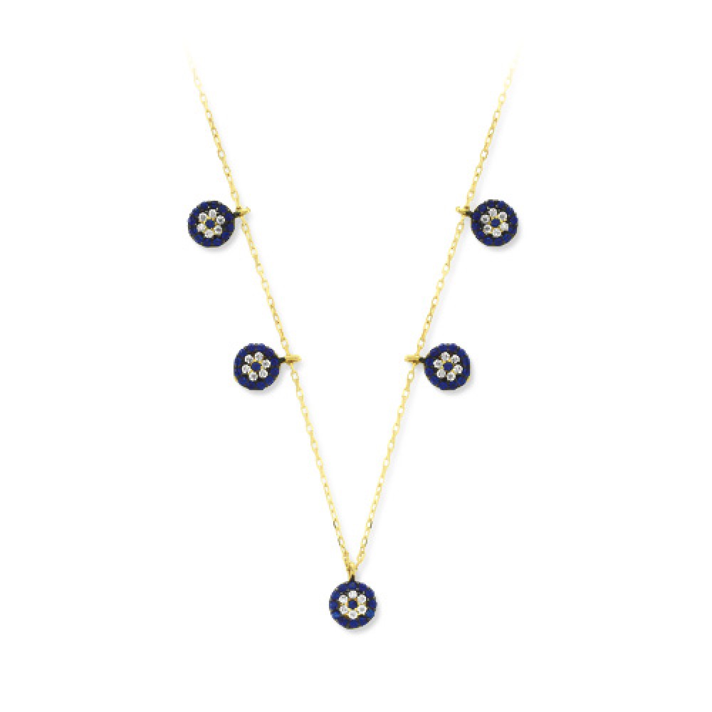 Glorria 14k Solid Gold Luck Necklace