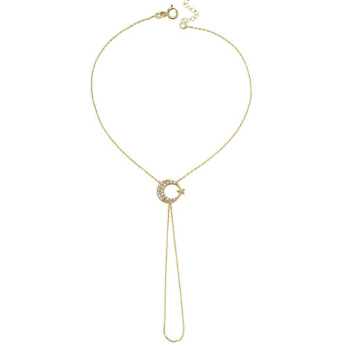 Glorria 14k Solid Gold Moon Stars Shahmaran Bracelet Glorria 14k Solid Gold Moon Stars Shahmaran Bracelet