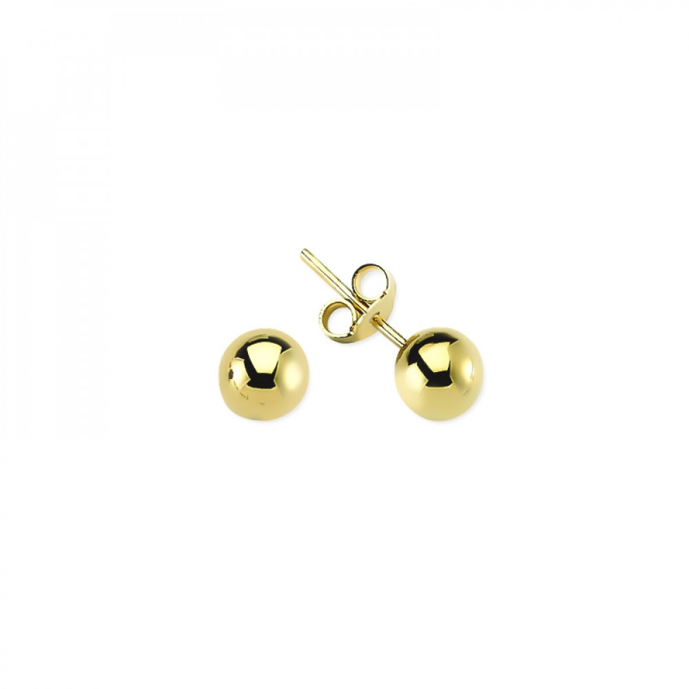 Glorria 14k Solid Gold Ball Earring