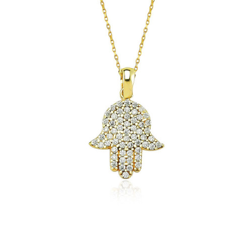 Glorria 8k Solid Gold Hamsa Hands Pendant Glorria 8k Solid Gold Hamsa Hands Pendant