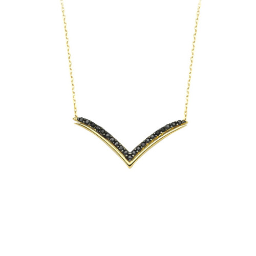 Glorria 14k Solid Gold Seagull Pave Necklace Glorria 14k Solid Gold Seagull Pave Necklace