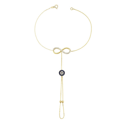 Glorria 14k Solid Gold Infinity Pave Shahmaran Glorria 14k Solid Gold Infinity Pave Shahmaran