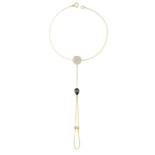 Glorria 14k Solid Gold Circle Drop Pave Shahmaran Glorria 14k Solid Gold Circle Drop Pave Shahmaran