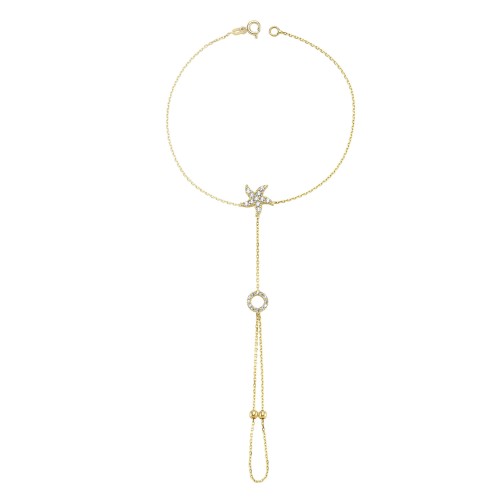 Glorria 14k Solid Gold Starfish Pave Shahmaran Glorria 14k Solid Gold Starfish Pave Shahmaran