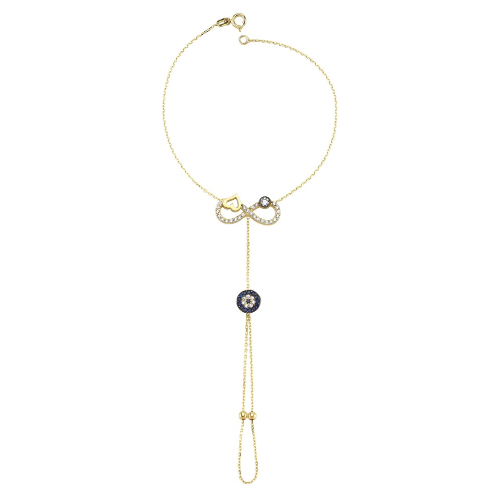 Glorria 14k Solid Gold Infinity Heart Pave Shahmeran Glorria 14k Solid Gold Infinity Heart Pave Shahmeran