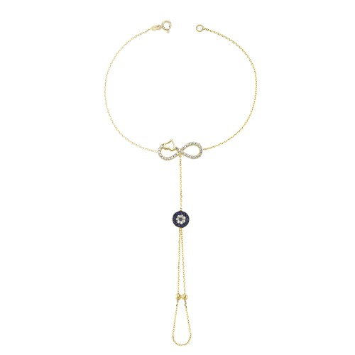Glorria 14k Solid Gold Infinity Heart Pave Shahmeran Glorria 14k Solid Gold Infinity Heart Pave Shahmeran