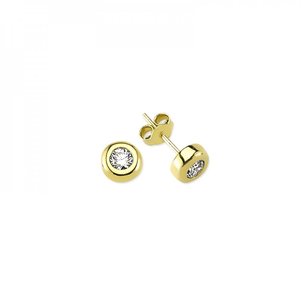 Glorria 14k Solid Gold Solitaire Earring